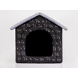 Szivacs kutyaház - fekete, kutya mintás