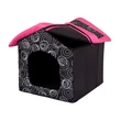 Szivacs kutyaház - fekete, rózsaszín