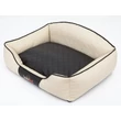 Elite bőr kutyaágy és macskaágy - bézs és fekete