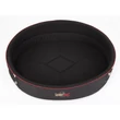 Ovális szivacs kutyaágy és macskaágy - tappancs mintás fekete