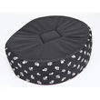 Ovális szivacs kutyaágy és macskaágy - tappancs mintás fekete