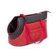 Bőr kutya és macska hordozó táska - piros