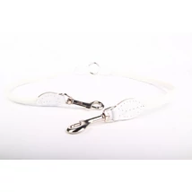 Bőr póráz ketté osztó - Fehér