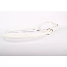 Dog show (kiállítási) felvezető bőr póráz - Fehér