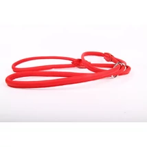 Dog show (kiállítási) felvezető bőr póráz - Piros
