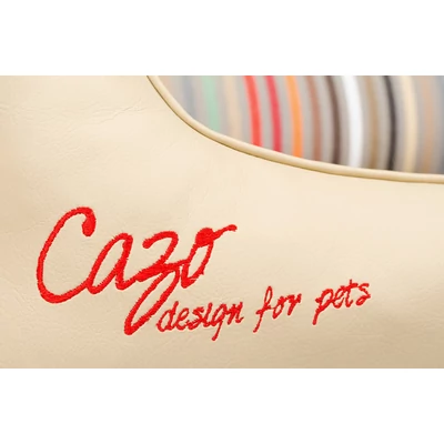 Luxury Soft Stripes Red bőr kutyaágy