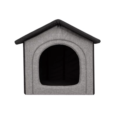 Inari szivacs kutyaház és cicaház - világosszürke, fekete