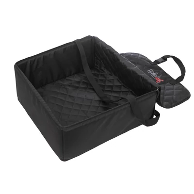 Fox kutya szállító, hordozó, ülésvédő autóba - Fekete