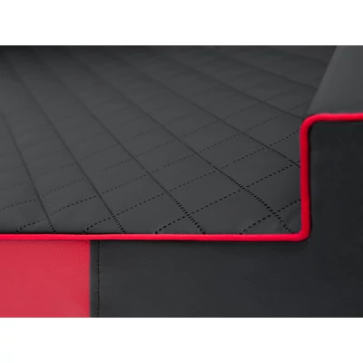 Glamour bőr kutyaágy és cicaágy - fekete és piros