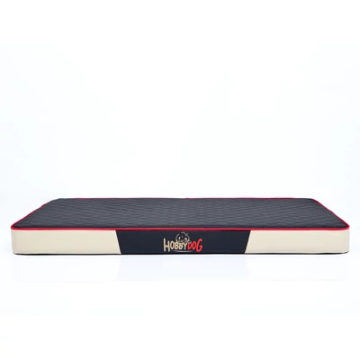 Premium bőr matrac kutyáknak és macskáknak - fekete és bézs