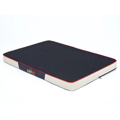 Premium bőr matrac kutyáknak és macskáknak - fekete és bézs