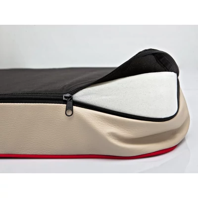 Premium bőr matrac kutyáknak és macskáknak - fekete és bézs