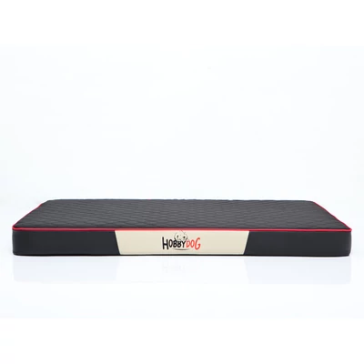 Premium bőr memóriahabos ortopédiai kutya és cica matrac - fekete