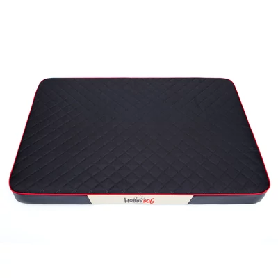 Premium bőr memóriahabos ortopédiai kutya és cica matrac - fekete