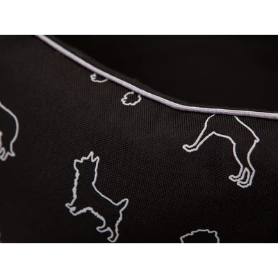 New York kutyaágy és macskaágy - fekete kutya mintával