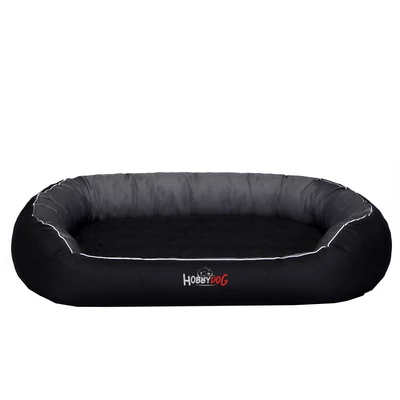 Oval kutyaágy - fekete és szürke