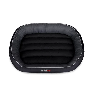 Oval kutyaágy - fekete és szürke