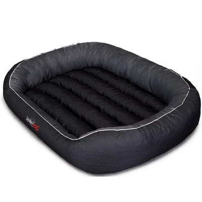 Oval kutyaágy - fekete és szürke
