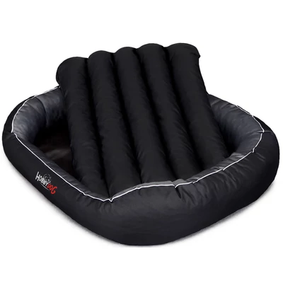 Oval kutyaágy - fekete és szürke