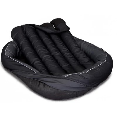 Oval kutyaágy - fekete és szürke