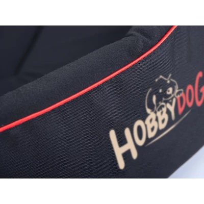 Ovális szivacs kutyaágy és macskaágy - tappancs mintás fekete