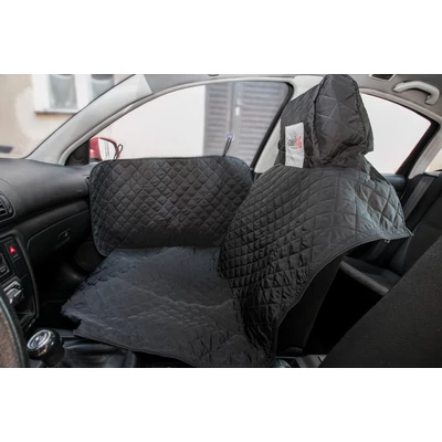 Első, hátsó ülés védő takaró kutya szállításához - Fekete