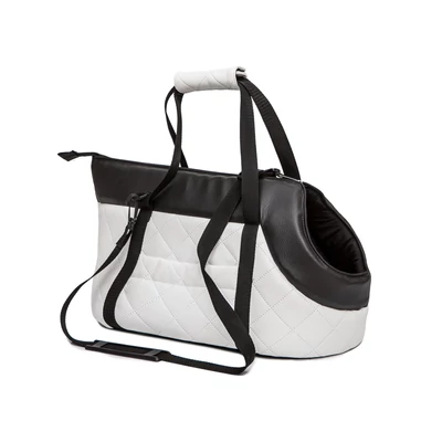 Bőr kutya és macska hordozó táska - fehér