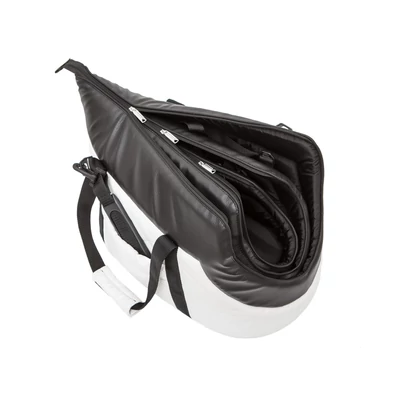 Bőr kutya és macska hordozó táska - fehér