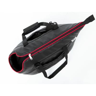 Bőr kutya és macska hordozó táska - fekete