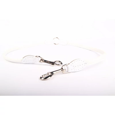 Bőr póráz ketté osztó - Fehér