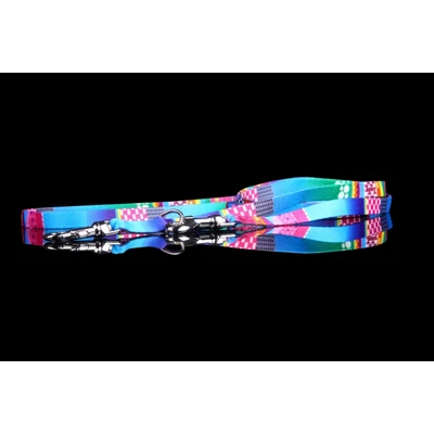 Mozaik állítható póráz - kék mozaik - 220cm