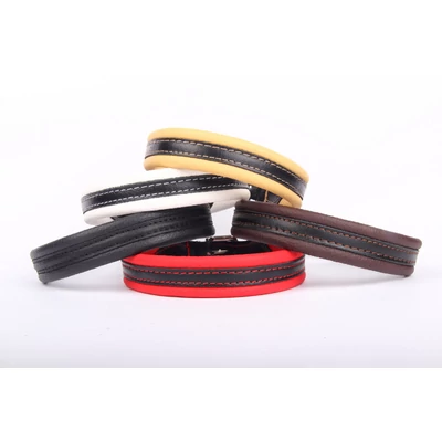 Soft Plus (Nikkel) bőr nyakörv - Barna