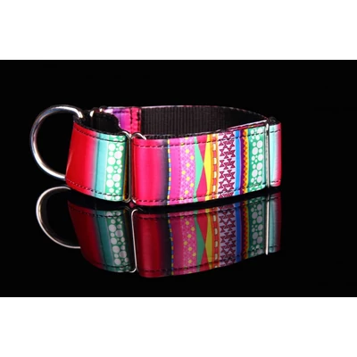 Mozaik agár nyakörv - Rózsaszín mozaik - 50mm / 33-53cm