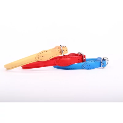 Kerek (csatos) bőr nyakörv - Természetes bőr